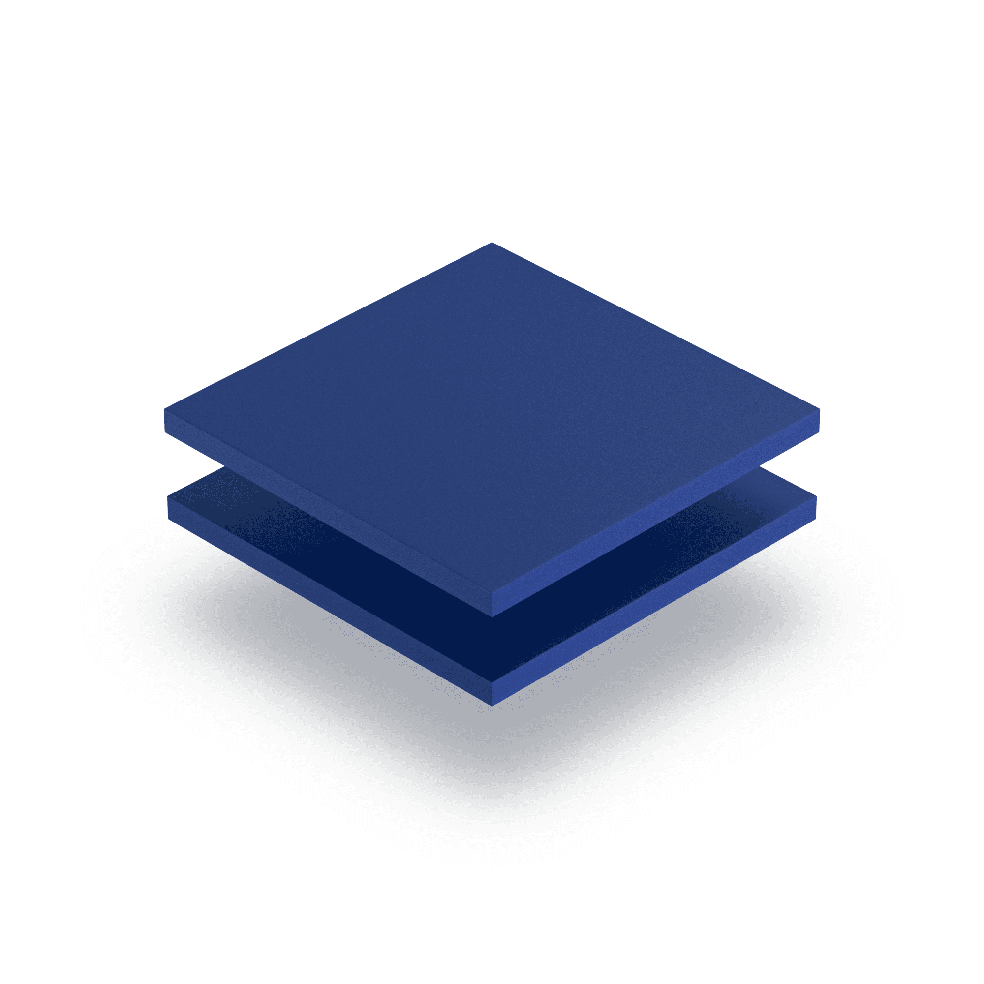 Blauw PVC geschuimd RAL 5010