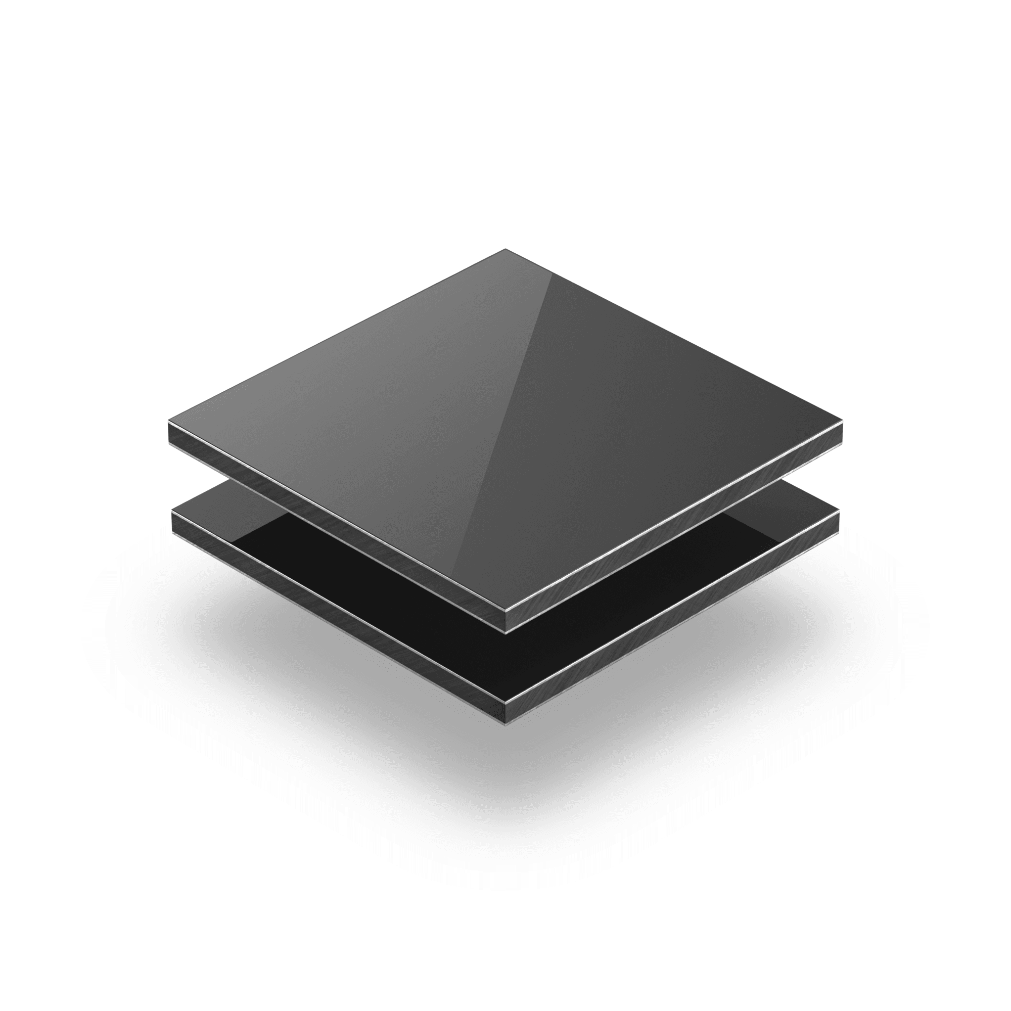 Grijs aluminium sandwichplaat RAL 7016