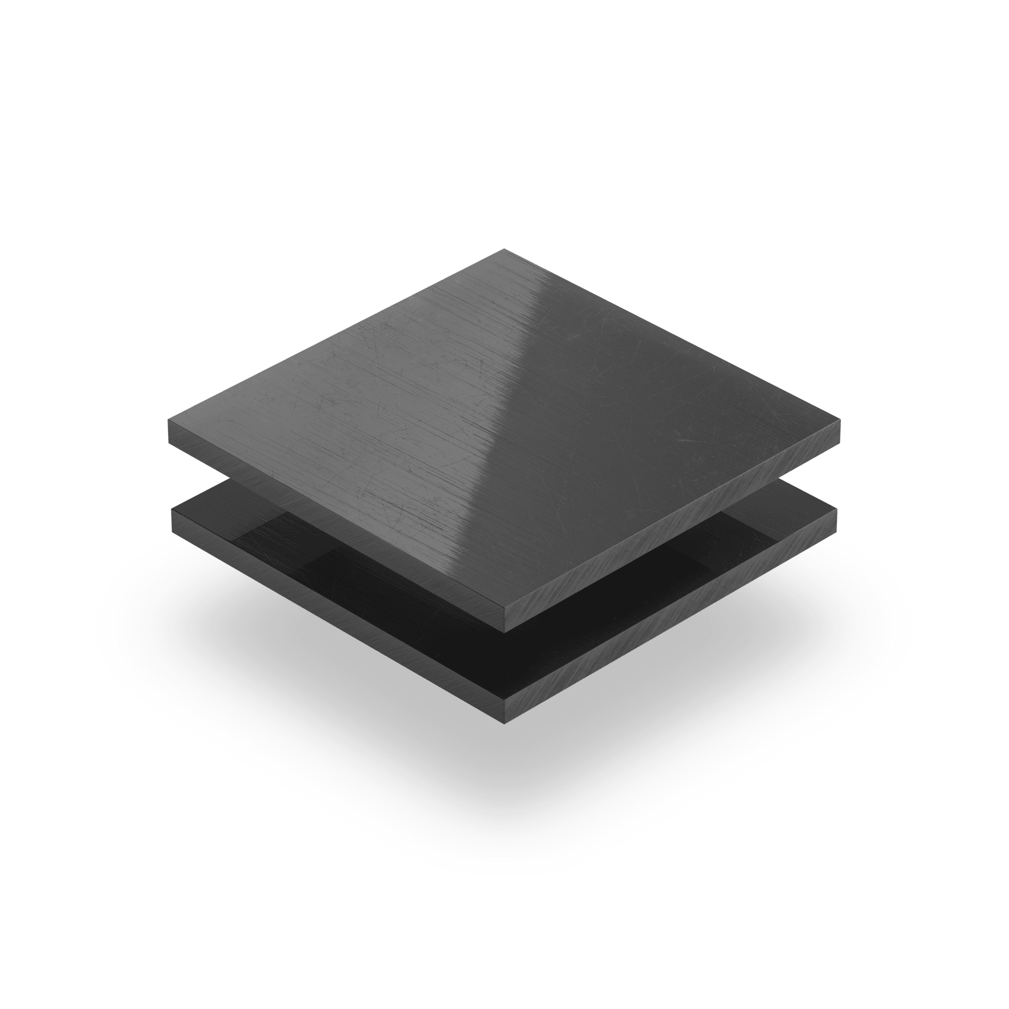 PVC hard donkergrijs plaat