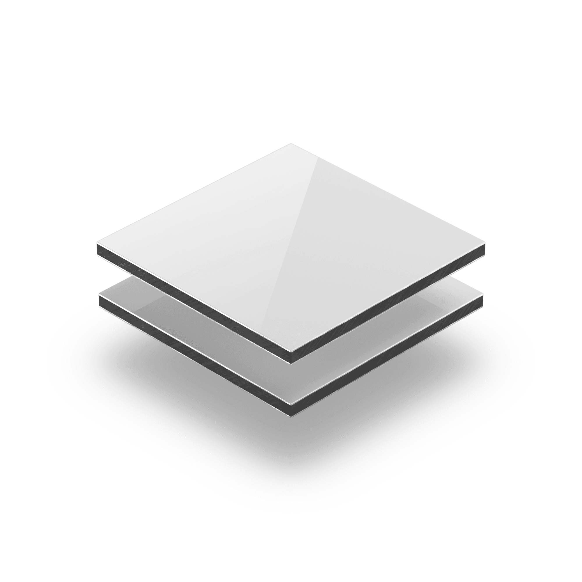 Wit glans aluminium sandwichplaat RAL 9003