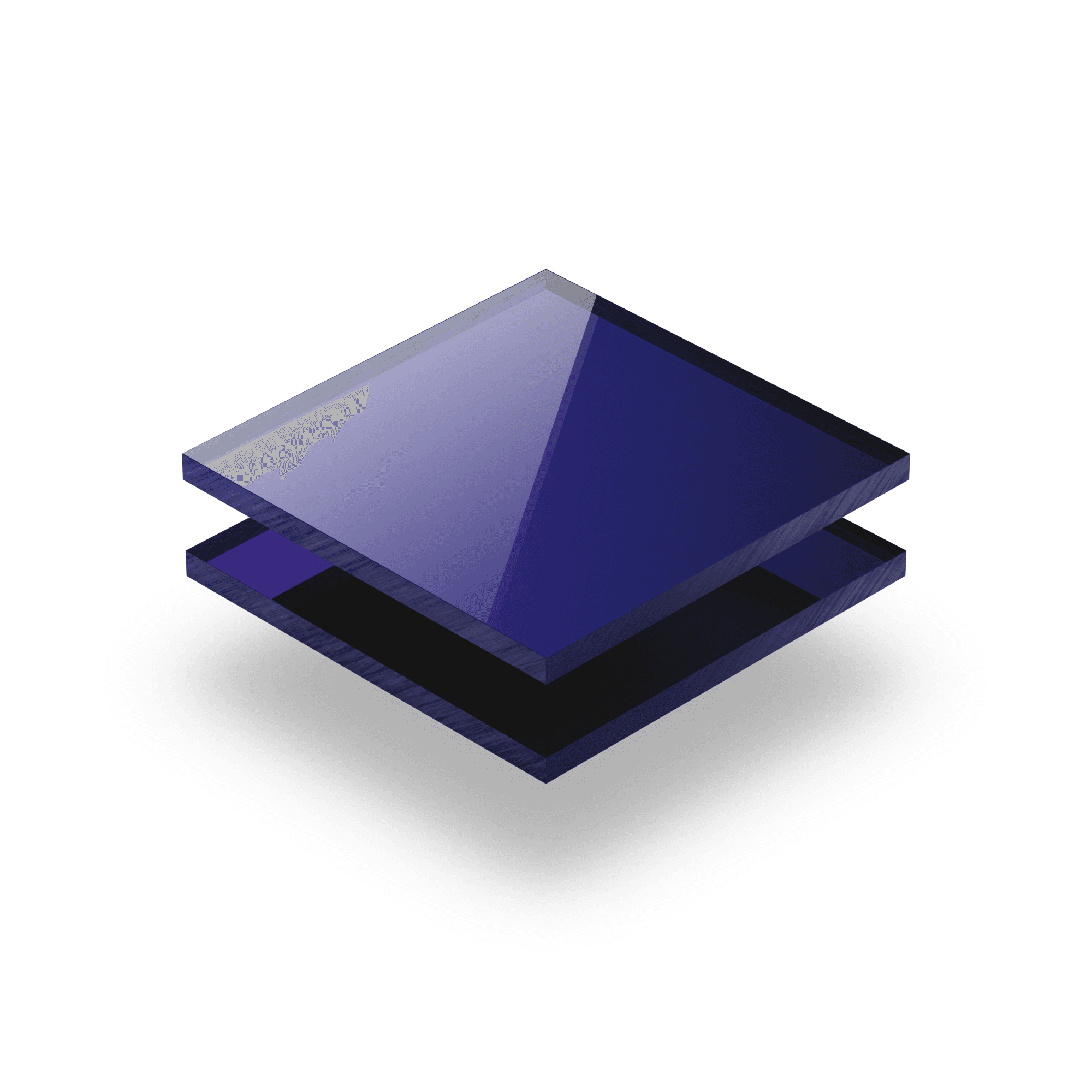 Blauw spiegel plexiglas