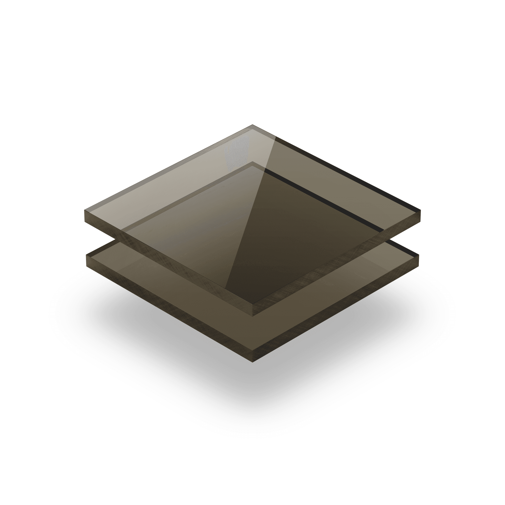 Getint bruin polycarbonaat