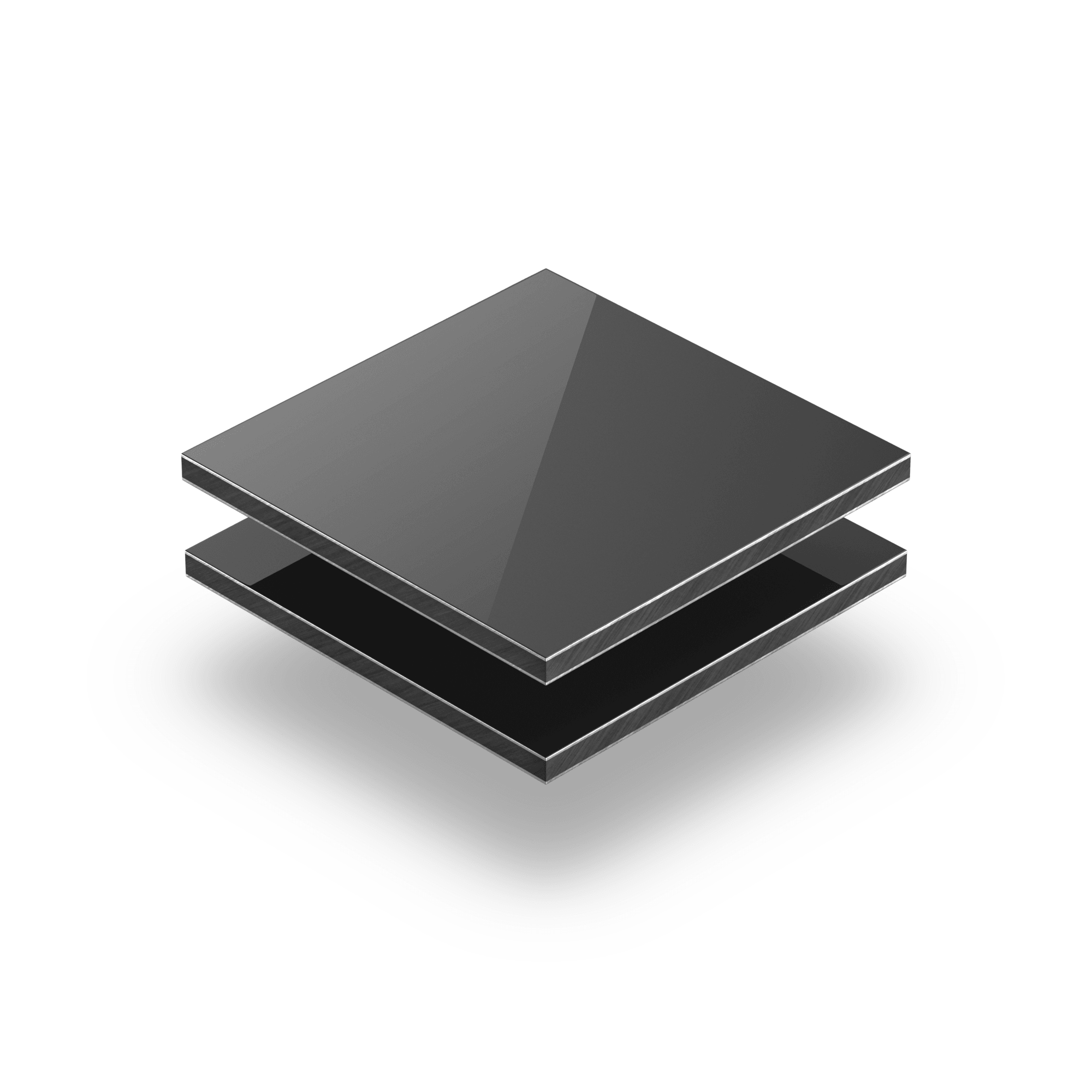 Grijs aluminium sandwichplaat RAL 7016