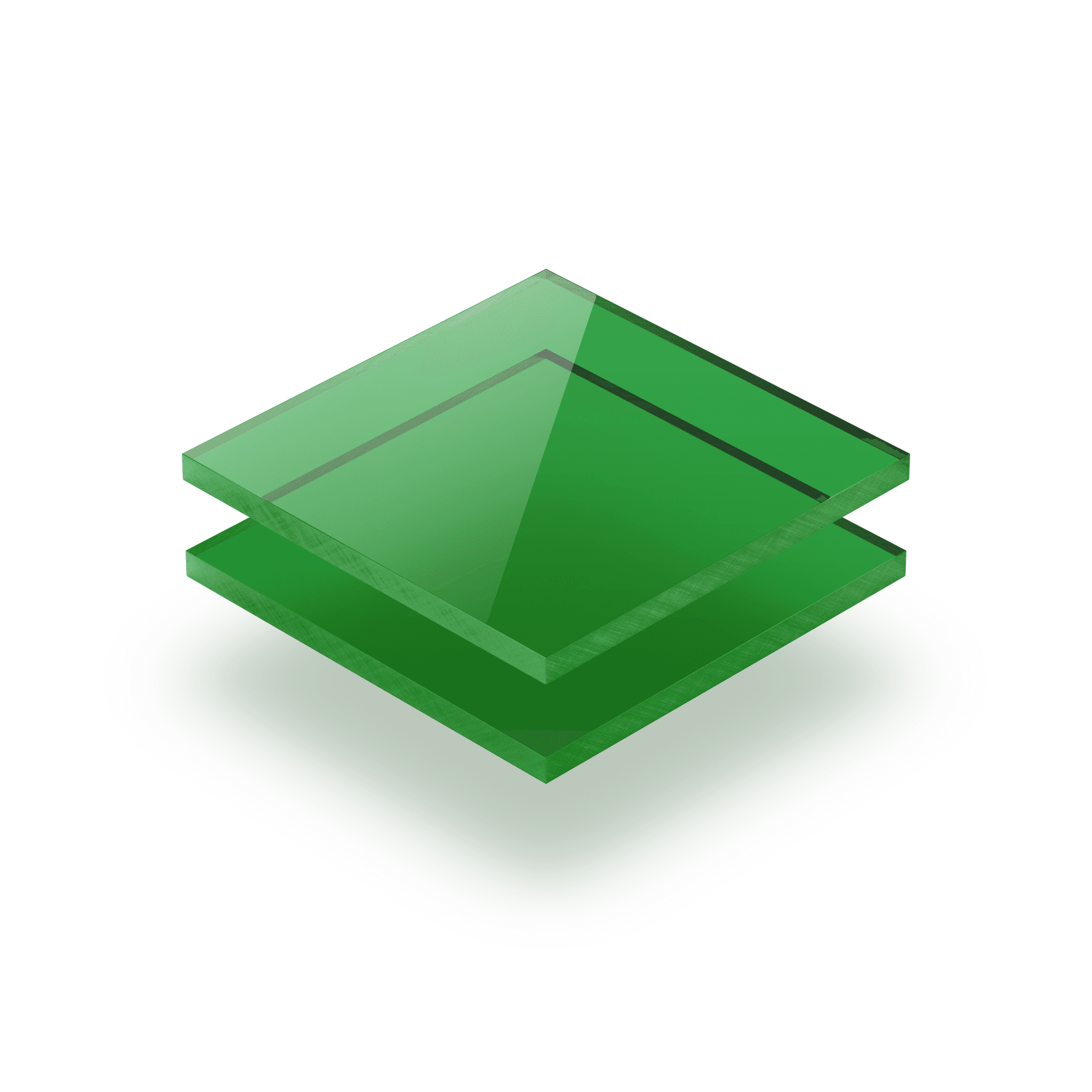 Groen getint plexiglas