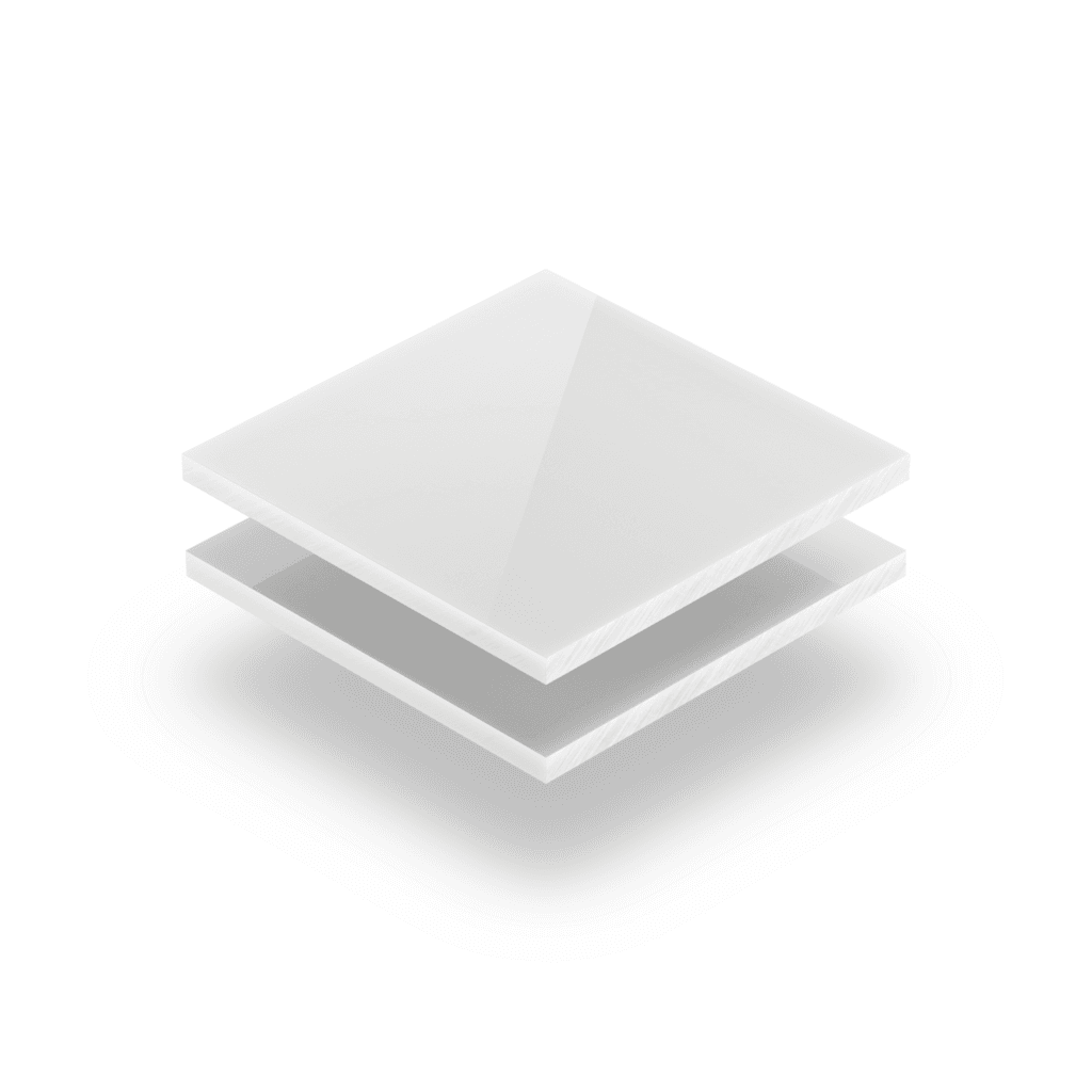 Plexiglas sanitair wit GS 4 mm