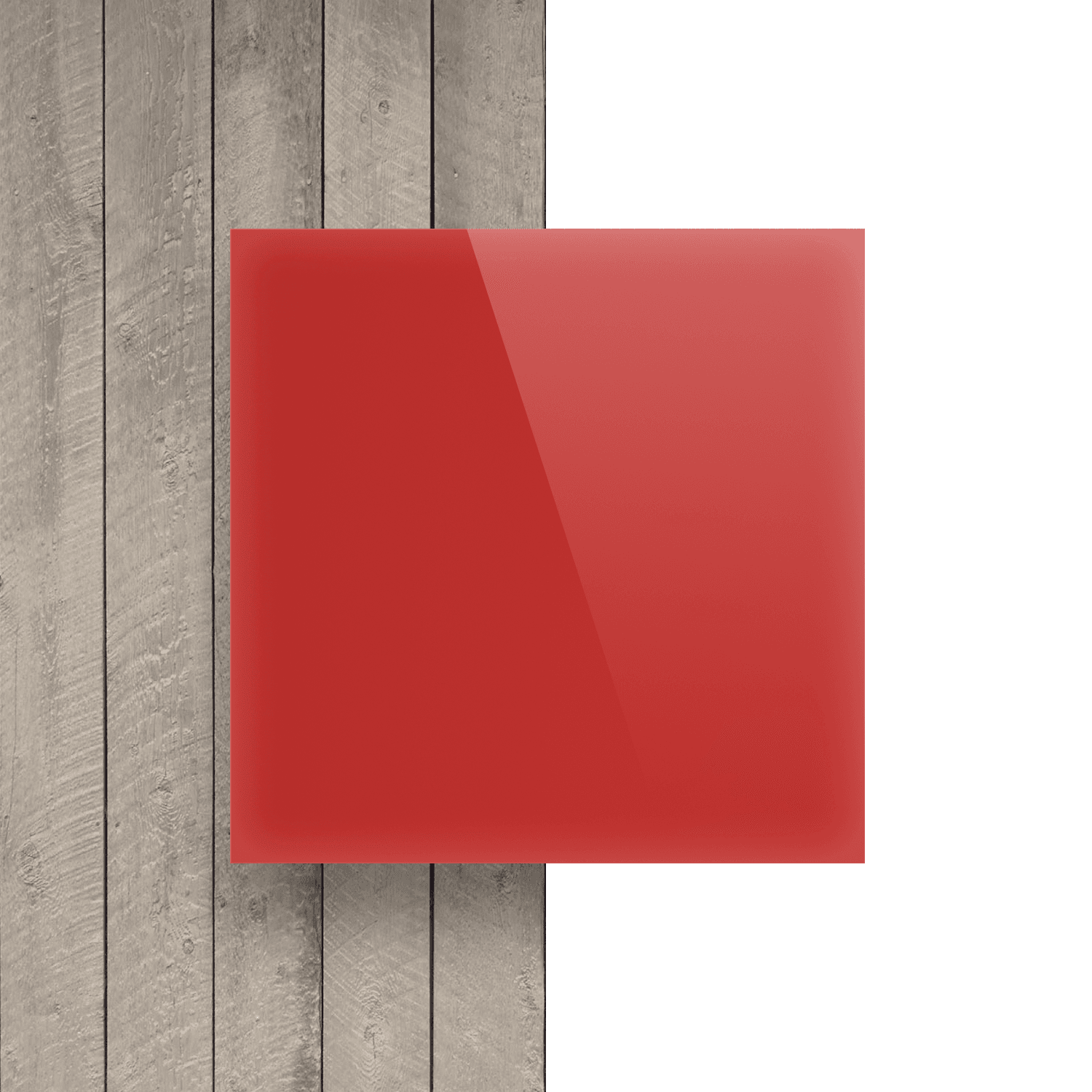 Plexiglas voorkant opaalrood
