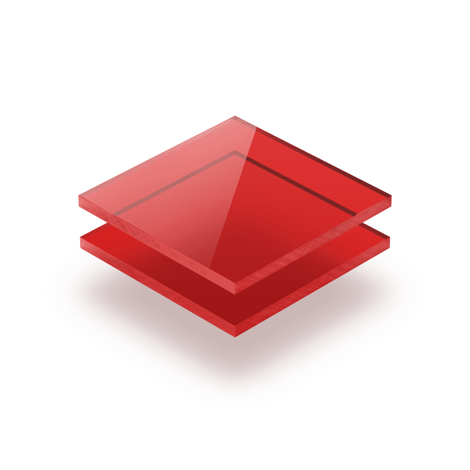 Rood getint plexiglas