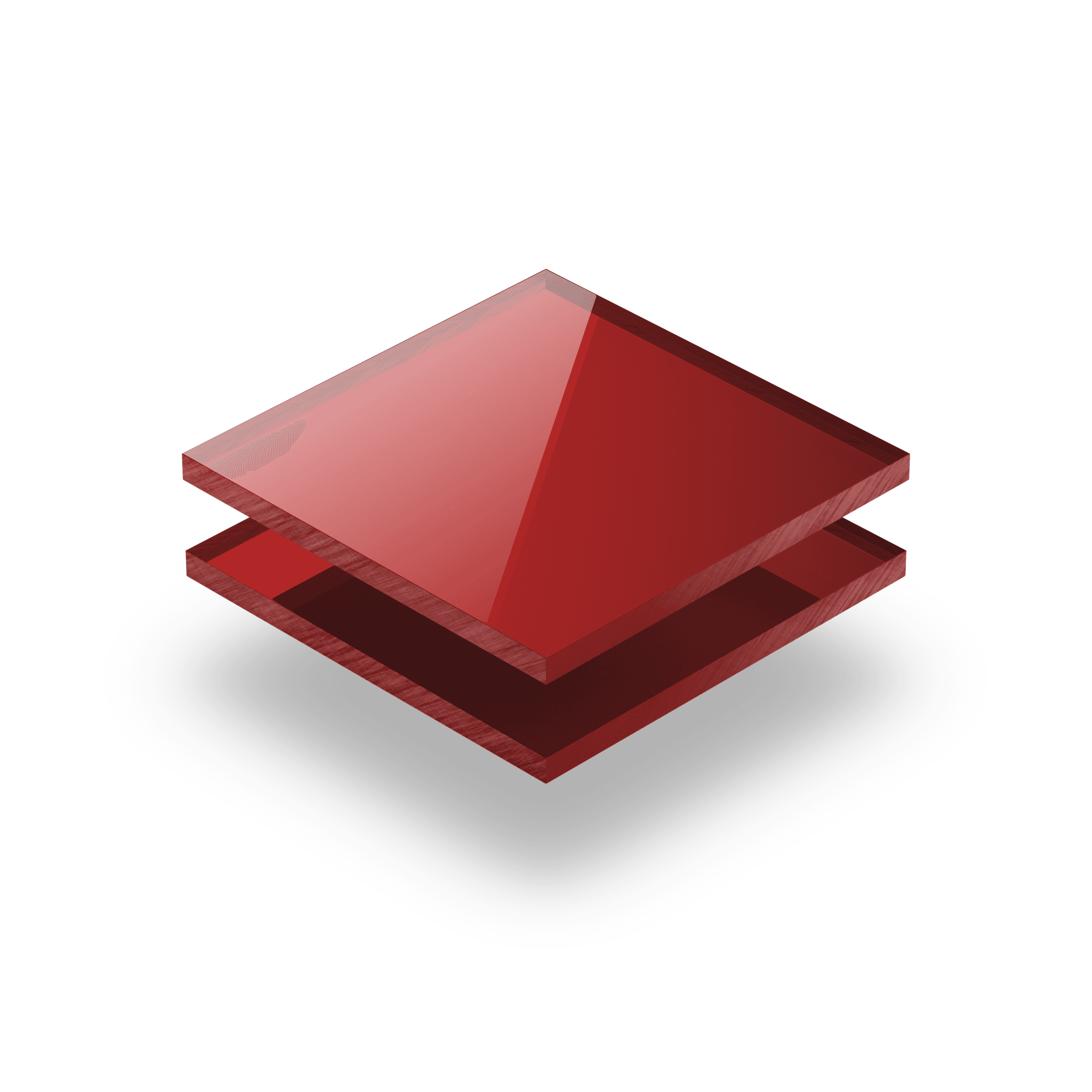 Rood spiegel plexiglas