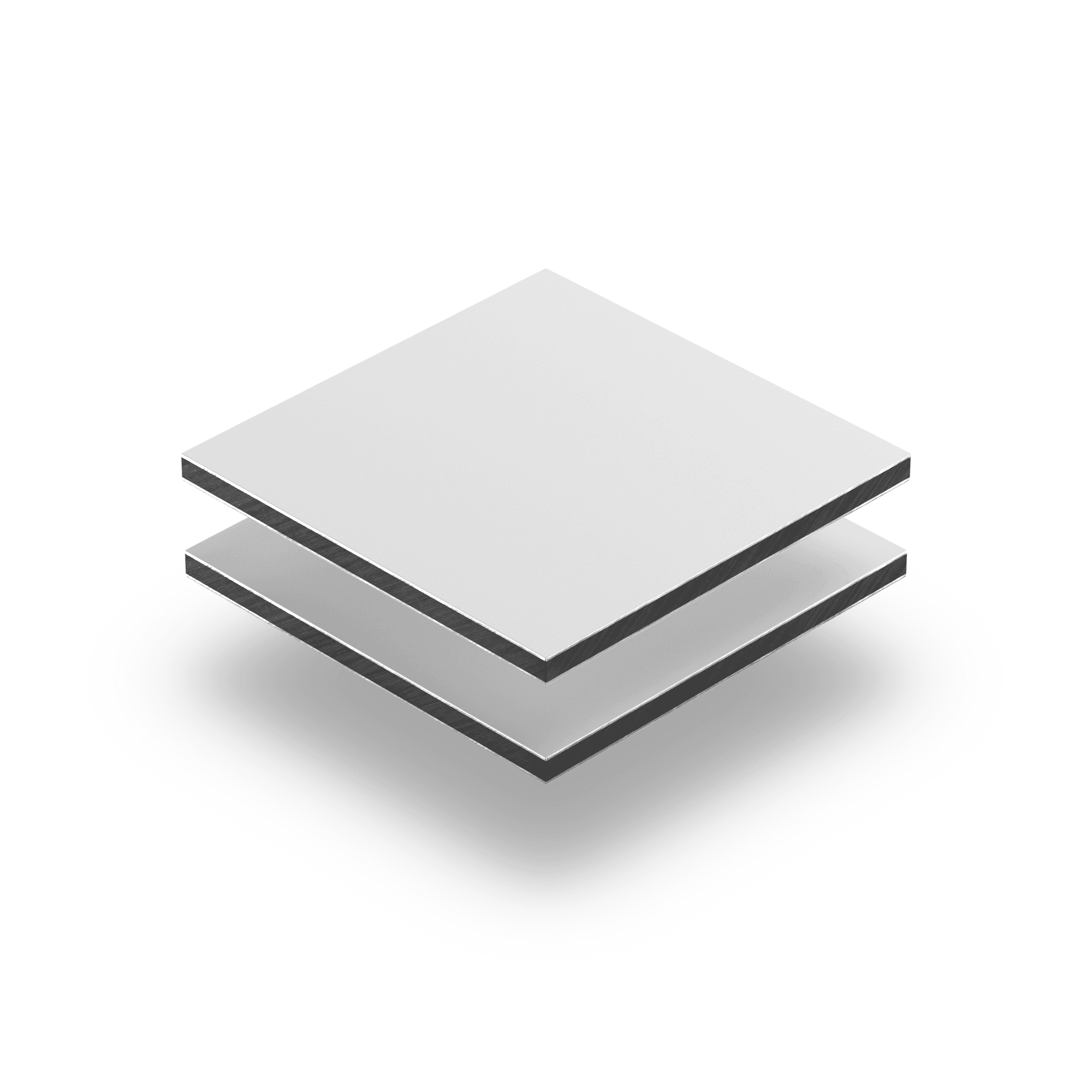 Wit mat aluminium sandwichplaat