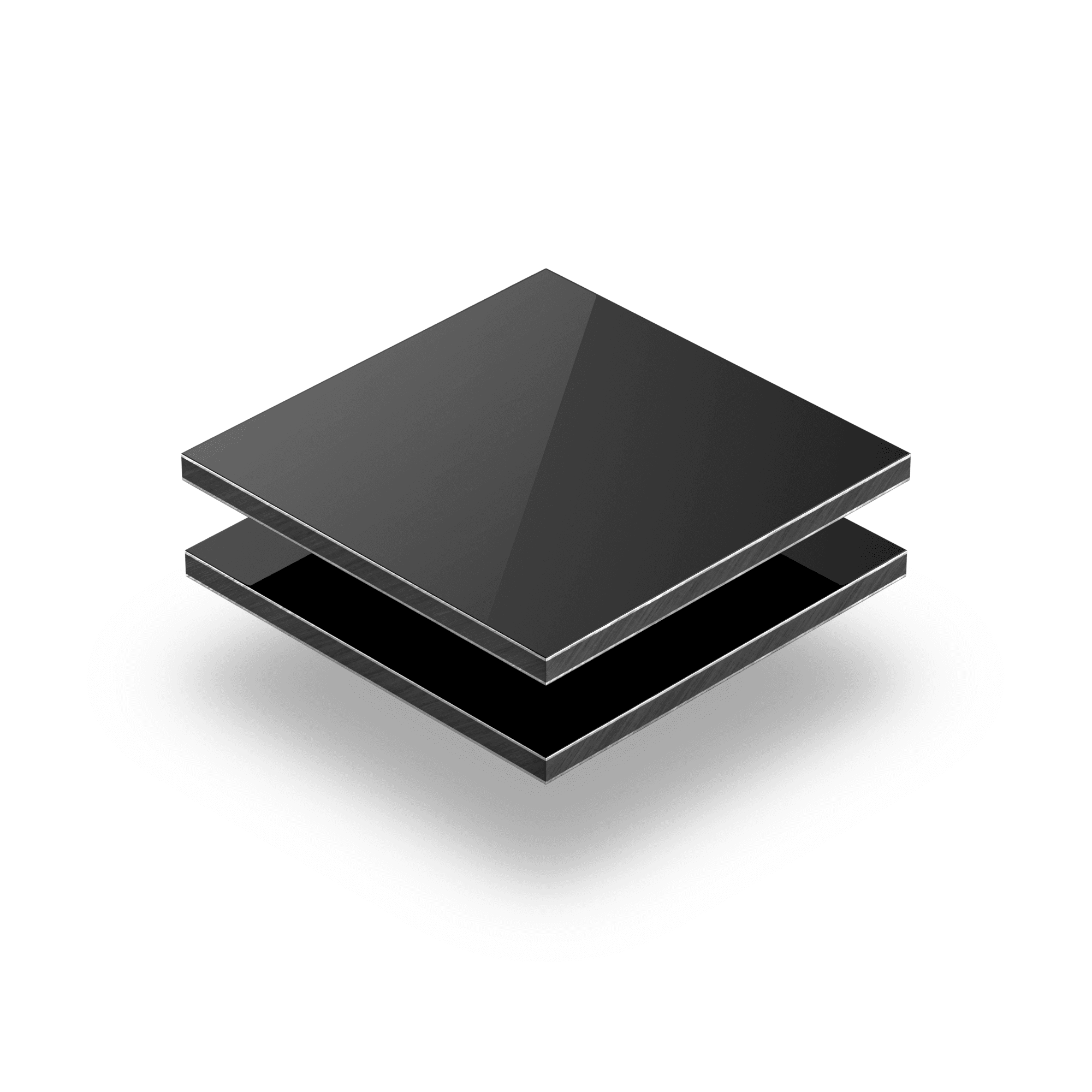 Zwart aluminium sandwichplaat RAL 9005