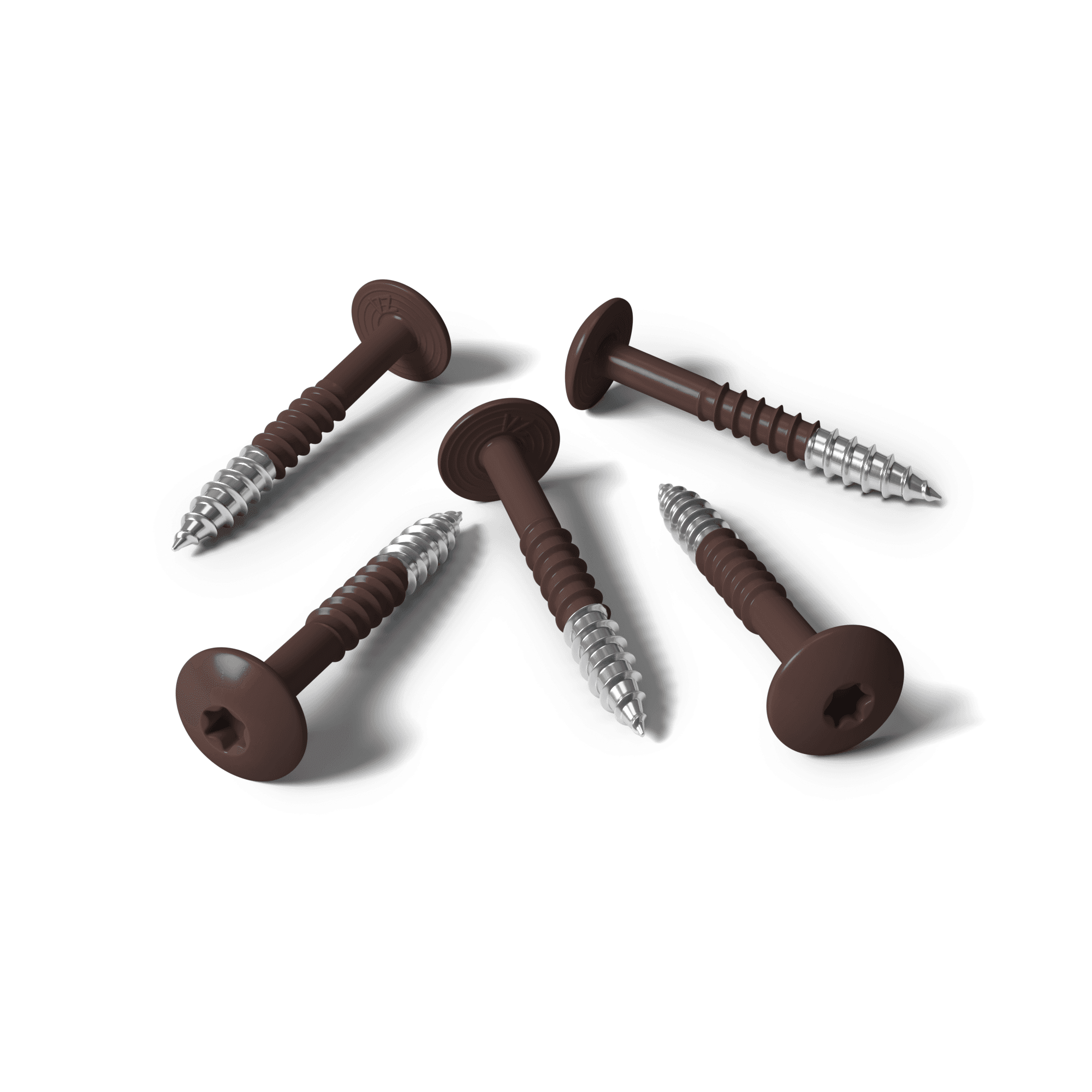 HPL schroeven chocoladebruin RAL8017