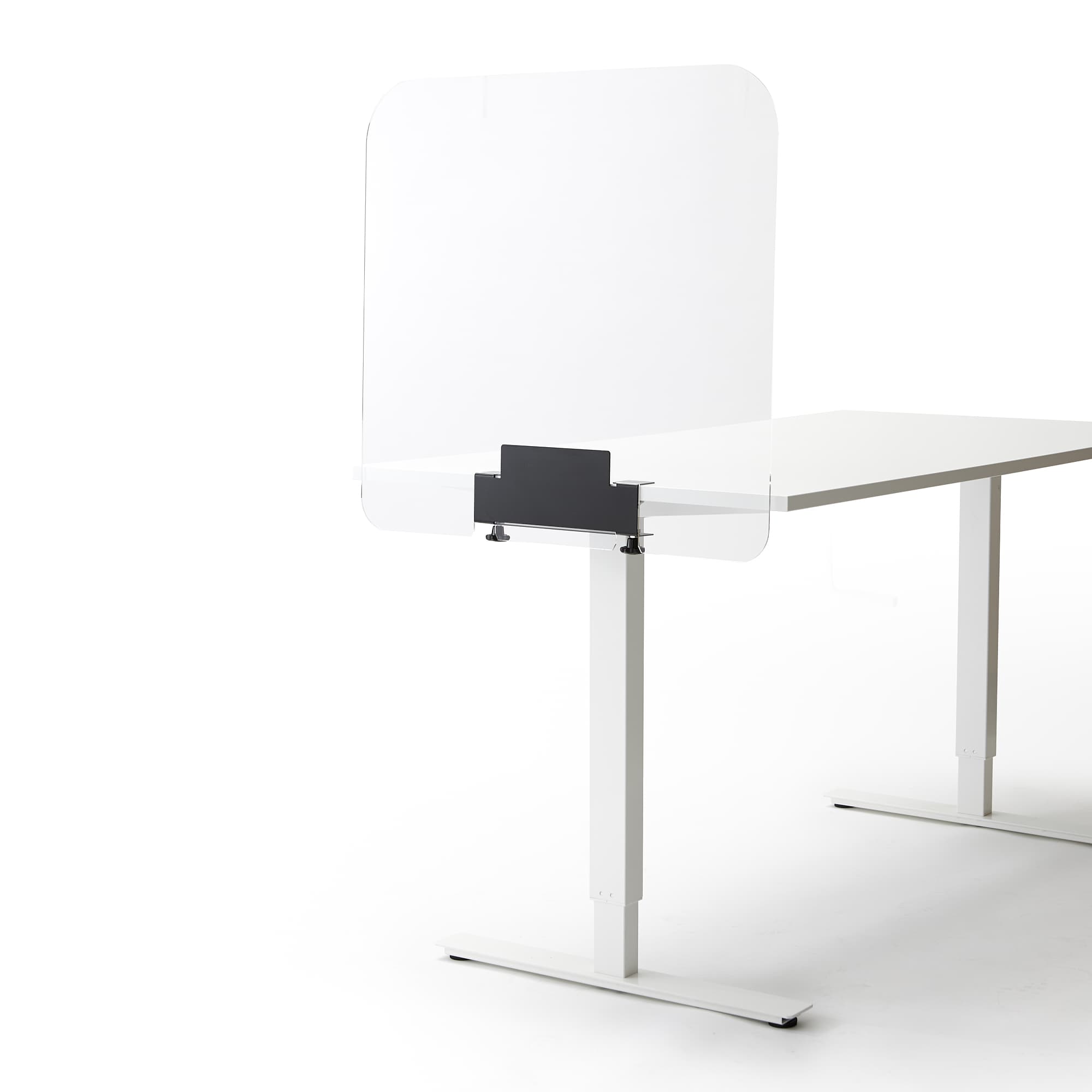 Klein plexiglas scherm bureau of tafel