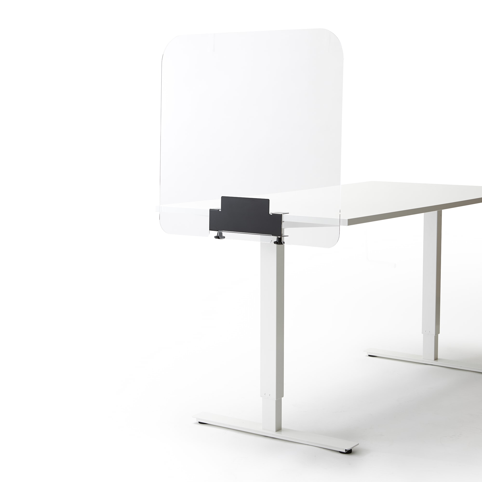 Klein plexiglas scherm bureau of tafel