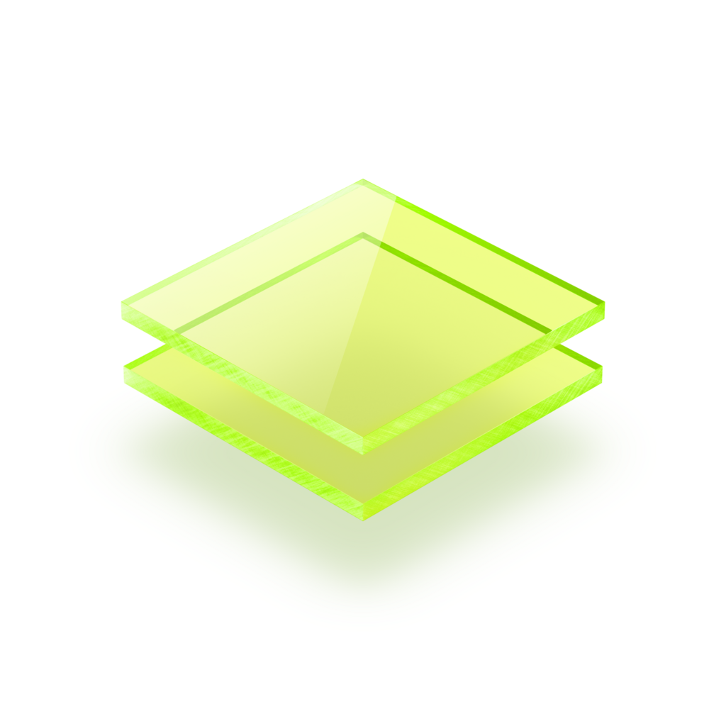 Groen fluor Plexiglas