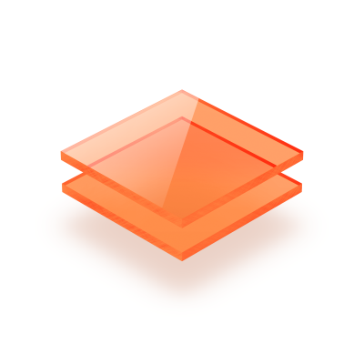 Oranje fluor plexiglas