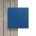 Letterplaat voorkant blauw mat
