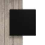 Letterplaat voorkant zwart mat